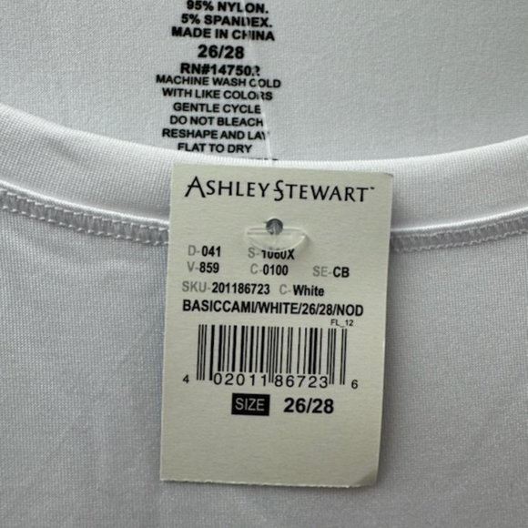 Ashley Stewart Basic White Cami - NWT- 26/28 - Picture 6 of 6
